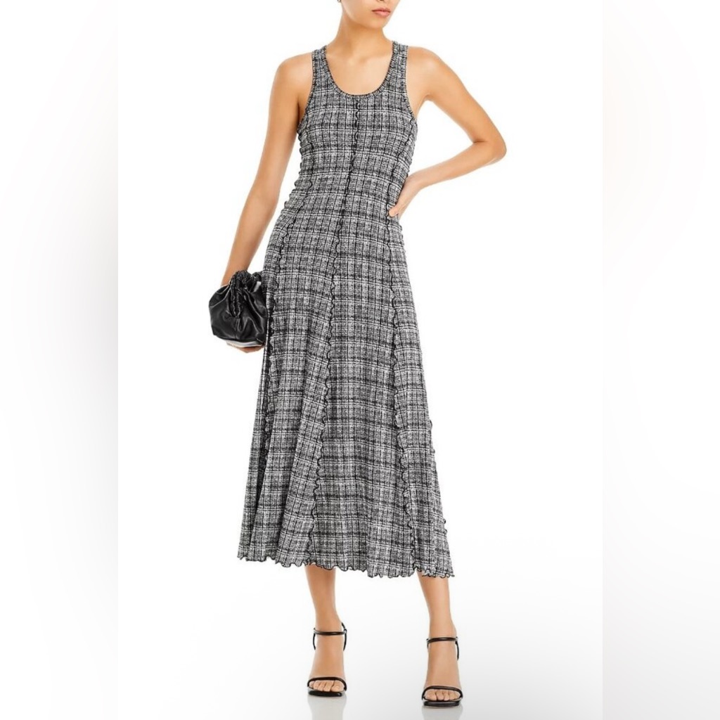 Proenza Schouler White Label Matilda Check-Print Midi Dress